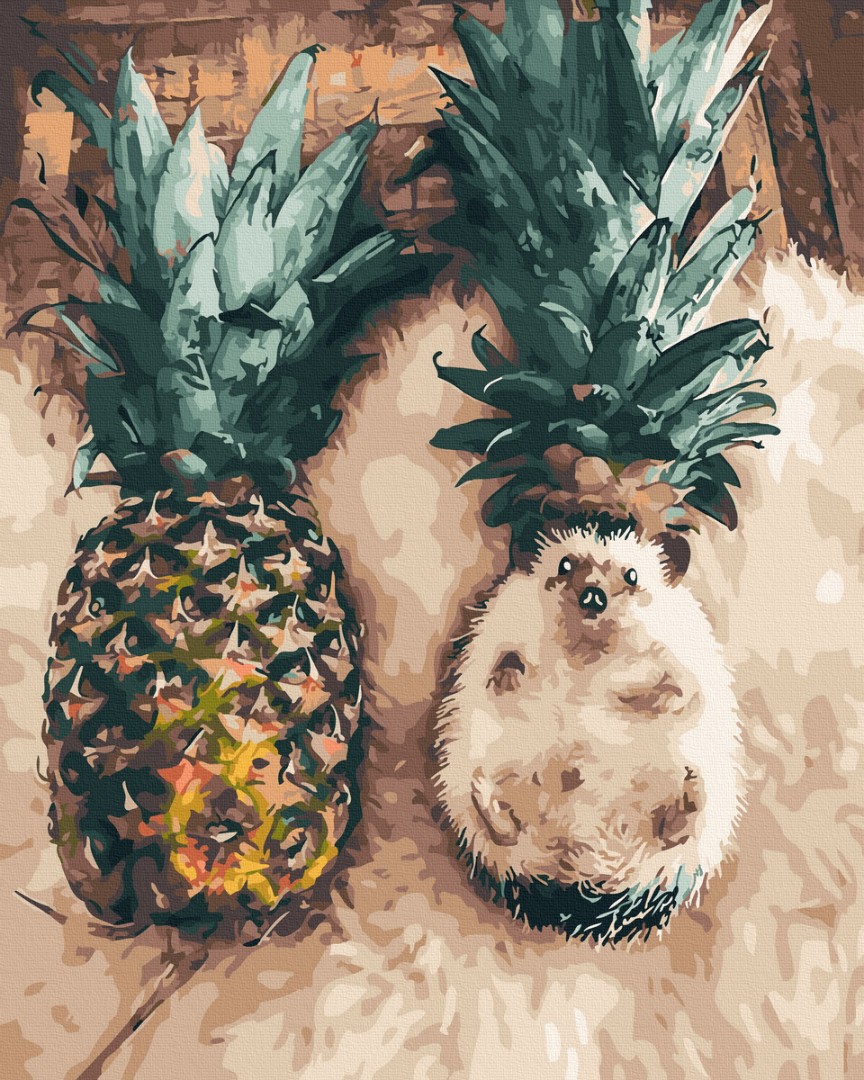 リケルメページ Hedgehog with pineapple | Brushme