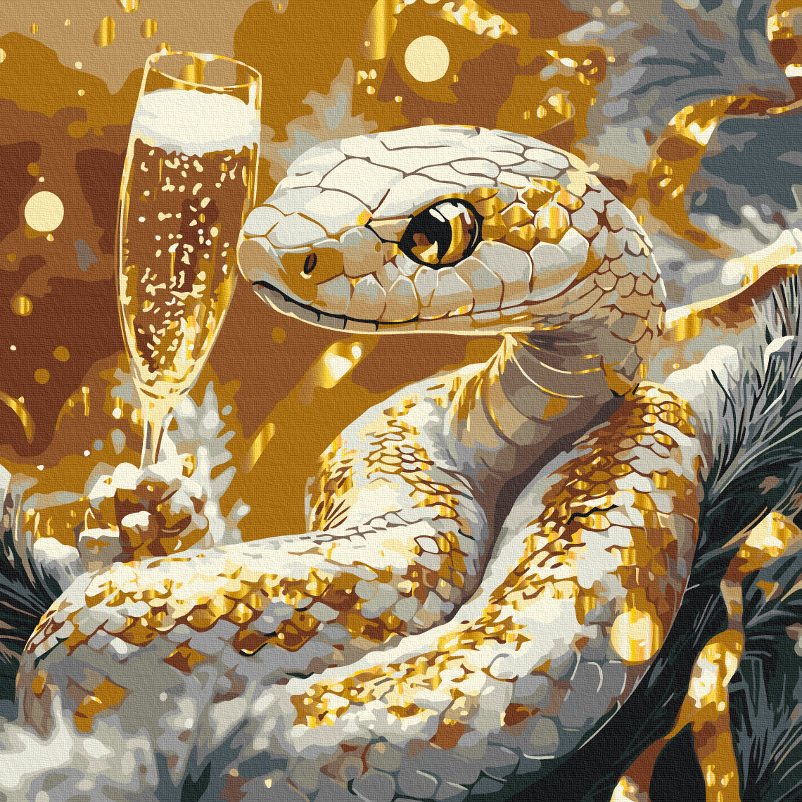 Holiday under the sign of the Snake with metallic colors | Brushme
